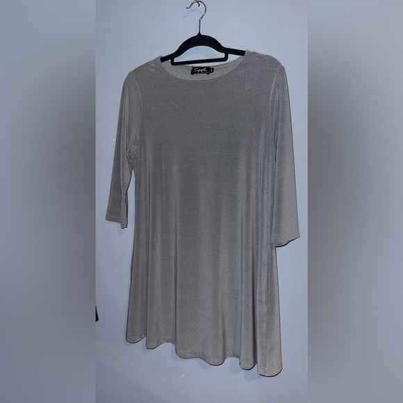 Sympli Classic Gray Midi Dress - Picture 2 of 5